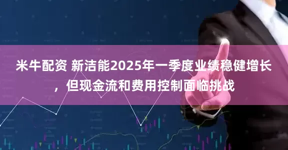 米牛配资 新洁能2025年一季度业绩稳健增长，但现金流和费用控制面临挑战